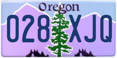 OR license plate 028XJQ