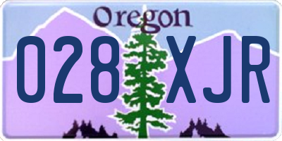 OR license plate 028XJR