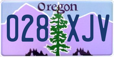 OR license plate 028XJV