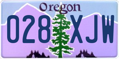 OR license plate 028XJW