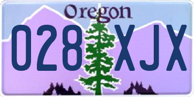 OR license plate 028XJX