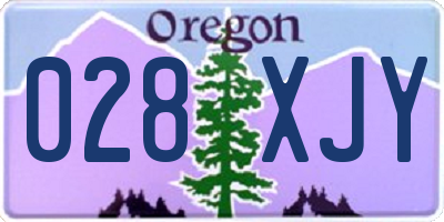OR license plate 028XJY