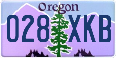 OR license plate 028XKB