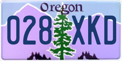 OR license plate 028XKD