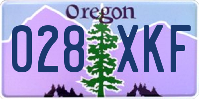 OR license plate 028XKF