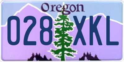 OR license plate 028XKL