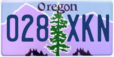 OR license plate 028XKN