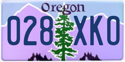OR license plate 028XKO