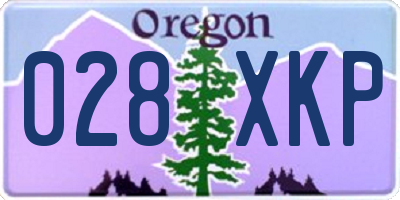 OR license plate 028XKP