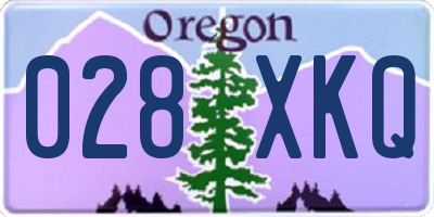 OR license plate 028XKQ