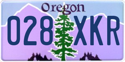 OR license plate 028XKR