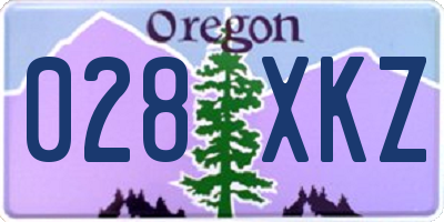 OR license plate 028XKZ