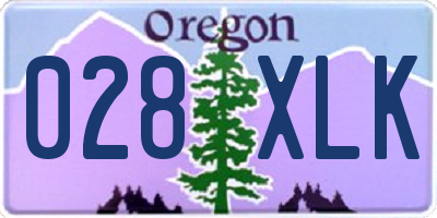 OR license plate 028XLK