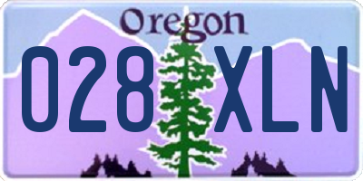 OR license plate 028XLN