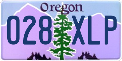 OR license plate 028XLP