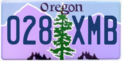 OR license plate 028XMB