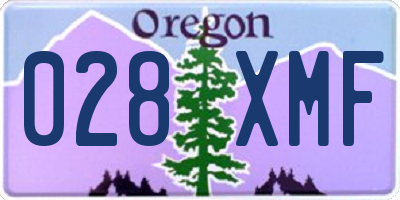 OR license plate 028XMF