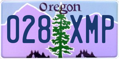 OR license plate 028XMP