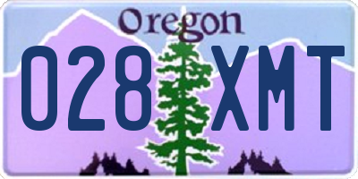 OR license plate 028XMT