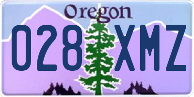 OR license plate 028XMZ