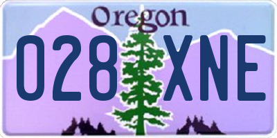 OR license plate 028XNE