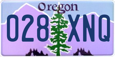 OR license plate 028XNQ