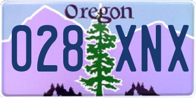 OR license plate 028XNX