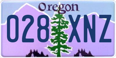OR license plate 028XNZ