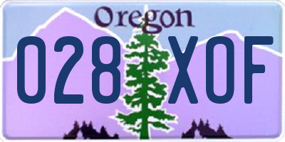 OR license plate 028XOF