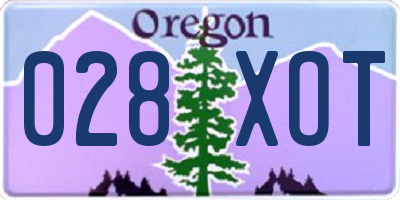 OR license plate 028XOT