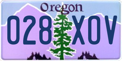 OR license plate 028XOV