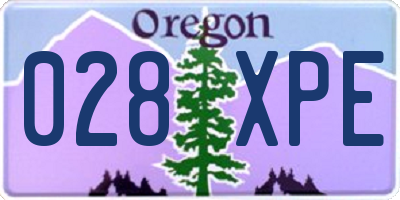 OR license plate 028XPE