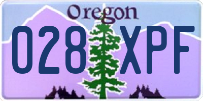 OR license plate 028XPF