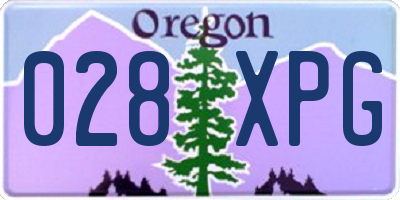 OR license plate 028XPG