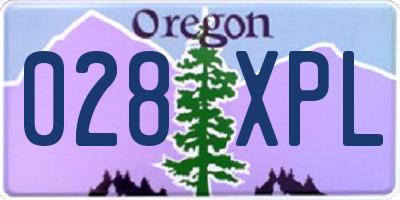 OR license plate 028XPL
