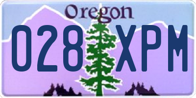 OR license plate 028XPM