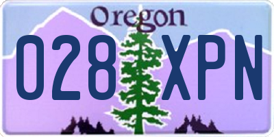 OR license plate 028XPN