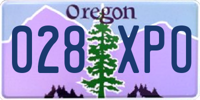 OR license plate 028XPO