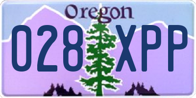 OR license plate 028XPP