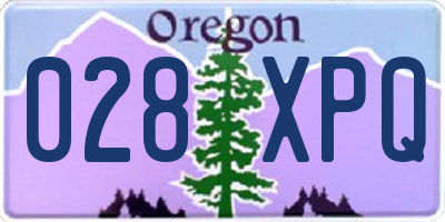 OR license plate 028XPQ