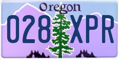 OR license plate 028XPR