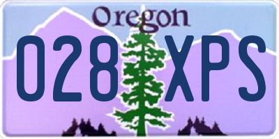 OR license plate 028XPS
