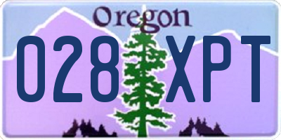 OR license plate 028XPT
