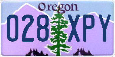 OR license plate 028XPY