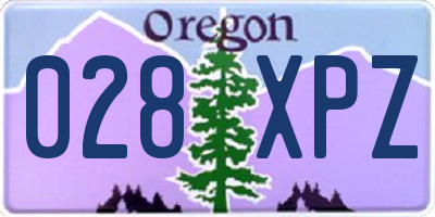 OR license plate 028XPZ