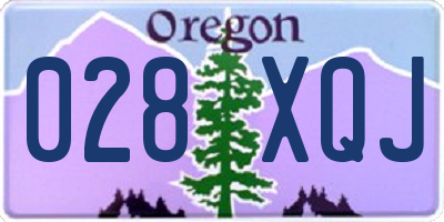 OR license plate 028XQJ