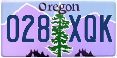 OR license plate 028XQK