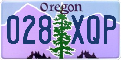 OR license plate 028XQP