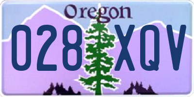 OR license plate 028XQV