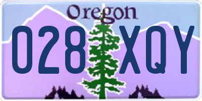 OR license plate 028XQY